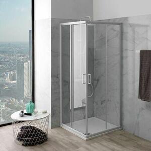 Box doccia in vetro con 2 ante scorrevoli modello TULIPANO 70x70xH190 cm