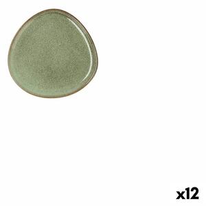 Piatto Piano Bidasoa Ikonic Ceramica Verde (11 x 11 cm) (Pack 12x)