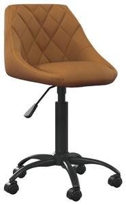 Sedia da ufficio ergonomica, color marrone, con altezza regolabile