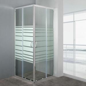 Box doccia in vetro con 2 ante scorrevoli modello ORCHIDEA 80x80xH190 cm