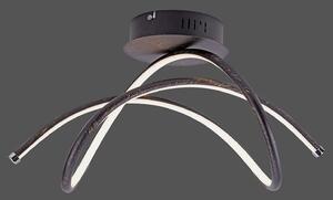Plafoniera LED, curva, color ruggine, lunghezza 51 cm