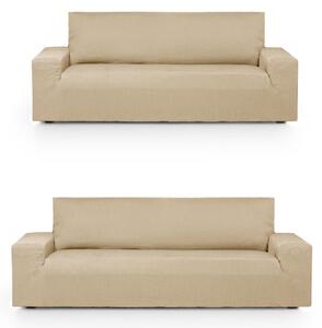 Set di copri divano elasticizzati per divano a 3 e 2 posti, color beige