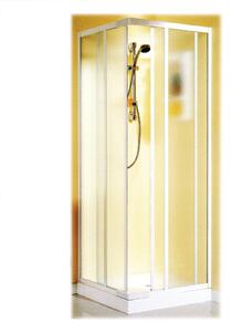 Box doccia angolare in alluminio e PVC con apertura scorrevole Regolabile