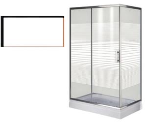 Box doccia in vetro 1 anta scorrevole modello MARGHERITA 120x80xH190 cm