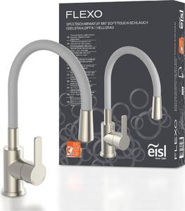 Miscelatore da cucina eisl FLEXO, miscelatore da cucina flessibile con funzione di risparmio d'acqua, miscelatore da cucina girevole a 360°
