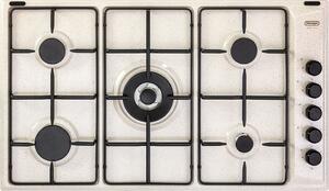 De Longhi Piano Cottura 5 Fuochi a Gas 90 cm (1 Bruciatore Tripla Corona) colore Sabbia - FLS 59 DD