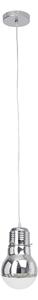 Lampada a sospensione Brilliant Bulby E27 PE, 1 luce cromo/trasparente 17370/15