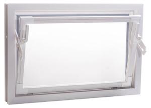 ACO 60cm finestra laterale camera finestra ribalta finestra singolo vetro finestra cantina bianco, dimensioni: 60 x 50 cm