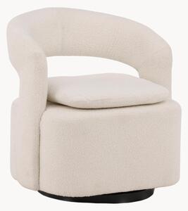 Poltrona lounge in bouclé con funzione girevole Laurel