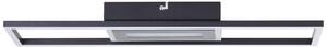 BRILLANTE plafoniera moderna nera a LED Besson | bianco caldo | 24 Watt 2900 Lumen 3000 Kelvin | 55x16cm | metallo/plastica