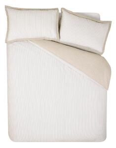 Set copripiumino e federa bianco e beige per letto singolo 135x200 cm Oxford Pinstripe – Catherine Lansfield