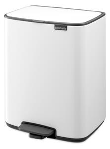 Cestino per la spazzatura bianco in acciaio con pedale 12 l Bo – Brabantia