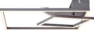 Brilliant | Zorg LED plafoniera 41x41cm grigio scuro opaco | 1x LED integrato, 36W LED integrato, (flusso luminoso: 3200lm, colore della luce: 3000K)