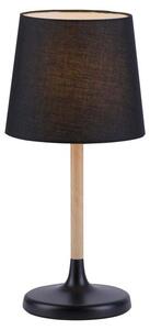 Lampada da tavolo, tessuto, legno, nero, E14, H 43 cm