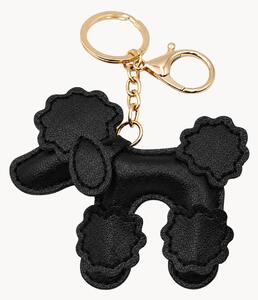Portachiavi in pelle vegana fatto a mano Poodle