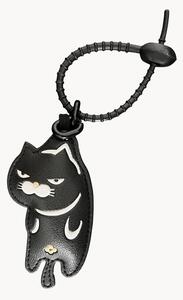 Portachiavi in pelle vegana fatto a mano Grumpy Cat