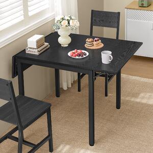 Tavolo da pranzo VASAGLE, tavolo da cucina pieghevole per 2-4 persone, per stanze piccole, nero