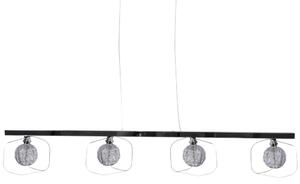 Lampada a sospensione con sfera in vimini ALU, lunghezza 99cm FLORENTIN