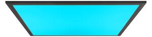 BRILLANTE plafoniera a LED nera dimmerabile ABIE | 60x60cm | 40 W | con illuminazione RGB | 2700-6200 Kelvin | metallo/plastica