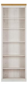 Libreria bianca in pino massiccio 74x223x37 cm Anita – Støraa