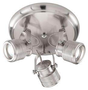 Lampada da soffitto, 3 luci, nichel opaco, orientabile, D 25 cm