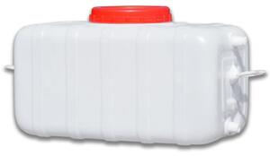 Serbatoio d'acqua piatto per uso esterno, con una capacità di 110 litri e dotato di rubinetto