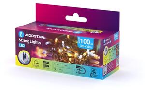 Aigostar - LED catena luminosa natalizia per esterni 100xLED/8 funzioni 13m IP44 calda/fredda