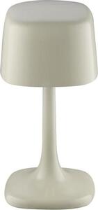 APS 17122 Lampada da tavolo ricaricabile SOHO, alluminio pressofuso, 10,5 x 10,5 cm, altezza 21,5 cm, dimmerabile, incl. stazione di ricarica e telecomando, cashmere lucido