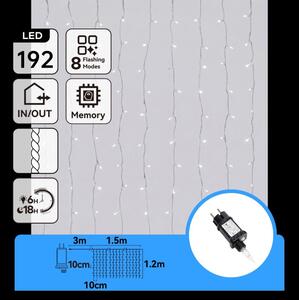 Aigostar-LED Catena luminosa natalizia da esterno 192xLED/8 funzioni 4,5x1,2m IP44 bianco freddo