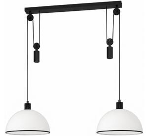 BRILAGI - Lampadario LED a sospensione con cavo RETRO GLASS 2xE27/40W/230V nero/bianco