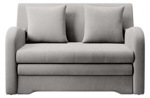 Divano grigio chiaro allungabile e rivestimento in velluto 130 cm Ario – ELTAP