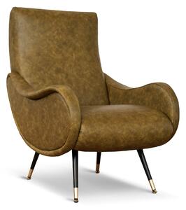 Poltrona Miss in Pelle Primo Fiore Premium - Design Iconico Anni 50