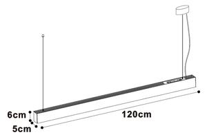 Top Light - LED Lampada da soffitto a plafone/sospensione HORIZON LED/40W/230V bianca