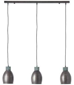 Lampada a sospensione Lapas 3flg acciaio nero/grigio