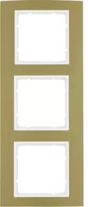 Berker 10133046 Cornice in alluminio, oro/bianco polare Berker B.3