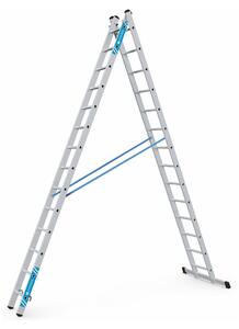 Scala combinata a gradini/scorrevole 2 x 14 pioli Z 300 42574