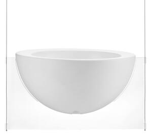 Fioriera sospesa Dimensioni 48x40xh51 cm con Vaso in Policarbonato fissaggio a soffitto colore bianco
