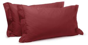 Coppia Di Federe STANDARD Percalle Tinta Unita RED Percalle Caleffi