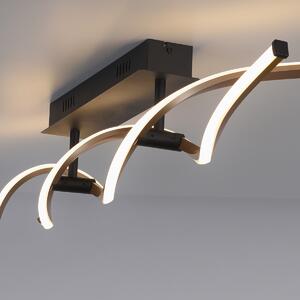 Lampada da soffitto design oro allungata con LED dimmerabile - Zina