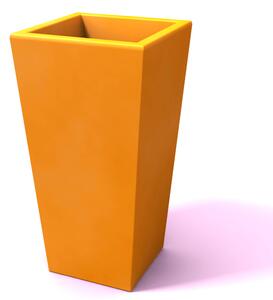 Portavaso Vaso in polietilene EGIZIO LISCIO 30x30xh 39 cm ideale per arredare al meglio sia un ambiente interno che esterno Ocra