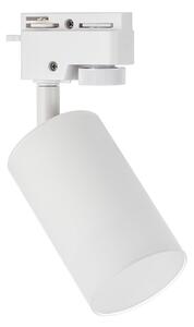 Faro GU10 per binario Monofase in Vetro Bianco