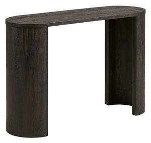 Tavolo consolle marrone scuro con effetto rovere 38x114 cm Bibione – House Nordic