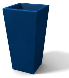 Portavaso Vaso in polietilene EGIZIO LISCIO 30x30xh 39 cm ideale per arredare al meglio sia un ambiente interno che esterno Blu