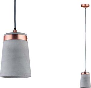 Paulmann Neordic Stig Concrete Luce a sospensione Grigio Rame 79617 Rotondo
