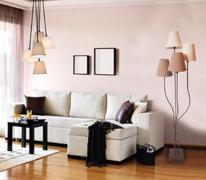 Näve - Lampada a sospensione in tessuto, Fango, p:35cm; hs:14cm; ds:16cm Tonalità: 3x marrone, 2x beige Lunghezza totale 95cm; 7062511