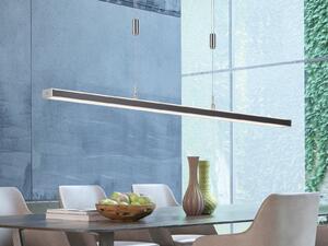 Lampada a sospensione LED stretta regolabile in altezza, dimmerabile e con colore della luce CCT, lunghezza 115 cm