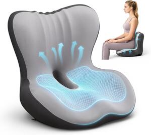 Cuscino ortopedico con schienale, in memory foam, per sedia da ufficio