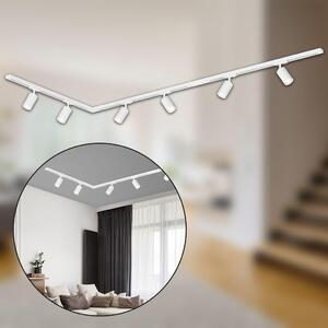 Sistema a binario Briloner Rail, set completo, 6 faretti GU10, orientabili, girevoli, bianco, 3 m