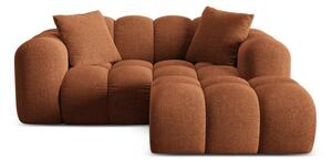 Divano angolare color terracotta (con penisola a destra/con chaise lounge) con rivestimento in ciniglia Treno – Cosmopolitan Design