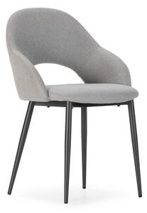 Sedie da pranzo in set grigio chiaro in imbottito 2 pz Lia – Marckeric